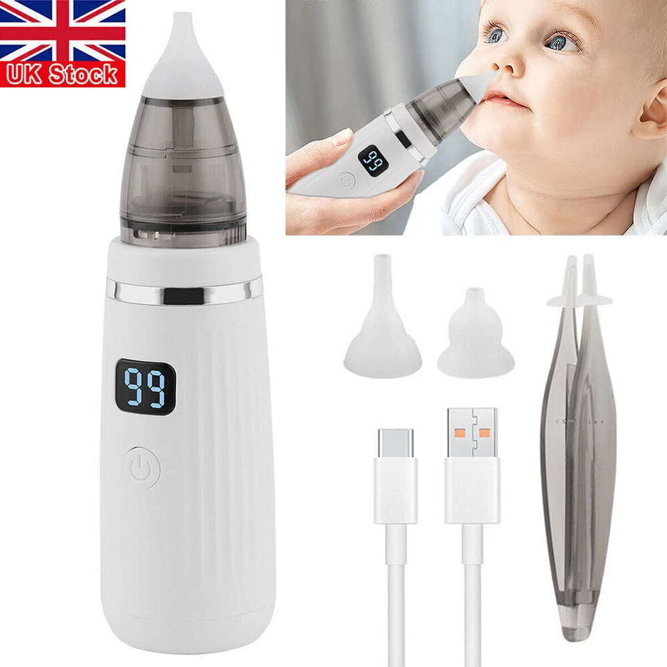 Electric Baby Nasal Aspirator Hygienic Nose Cleaner Adjustable 5 Levels Suction