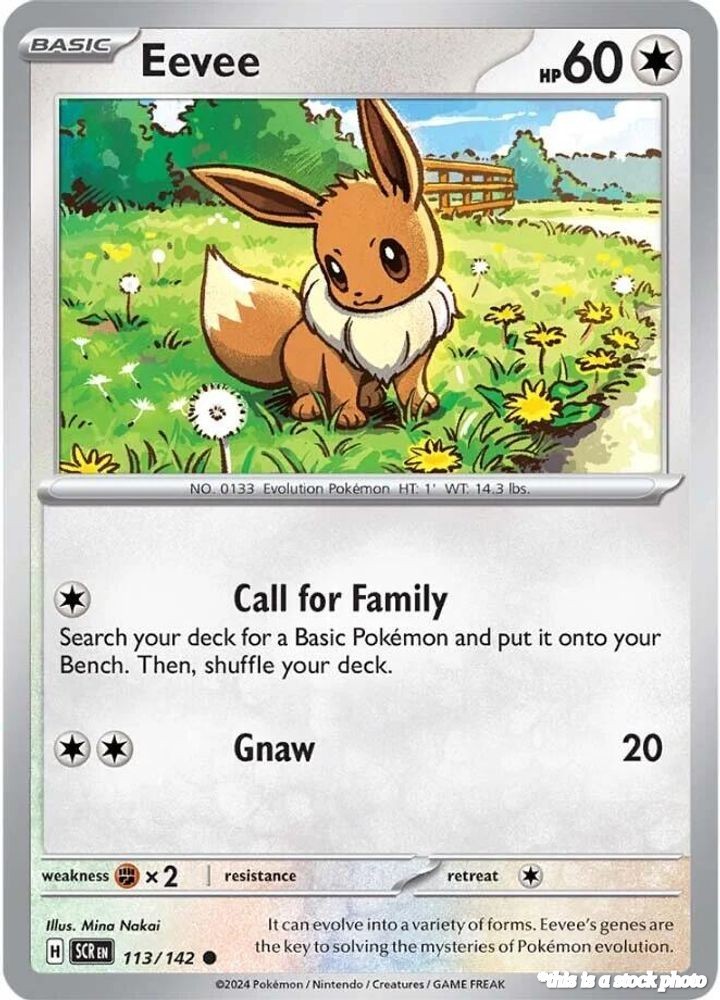 Eevee SCR 113/142 Pokémon Common NM