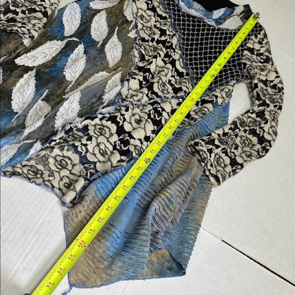 Feratelli Boho Patchwork Tunic Top Size Large Lon… - image 7