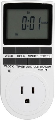 Digital 7-Day Outlet Timer with Countdown - Programmable Multifunctional