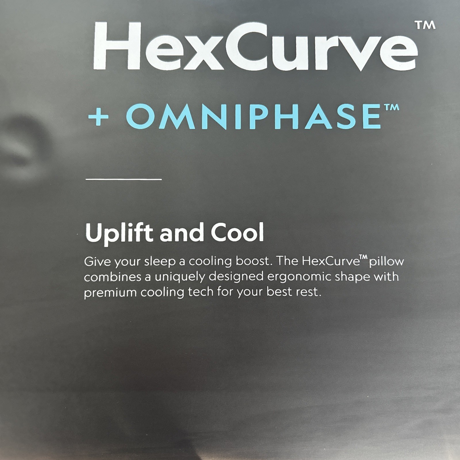 Malouf HexCurve + Omniphase Cooling Pillow Queen Size 16x28 Inch