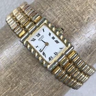 Vintage Seiko Quartz Watch Women 1F20-5890 Japan Roman Numeral Two Tone Bracelet