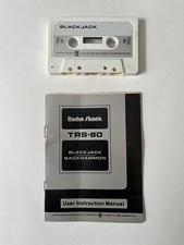 Radio Shack Blackjack Backgammon Game Cassette  Manual Tandy TRS-80