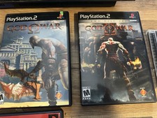 Sony PlayStation 2 Black 8 Games 4 Memory Cards God Of War 1-2