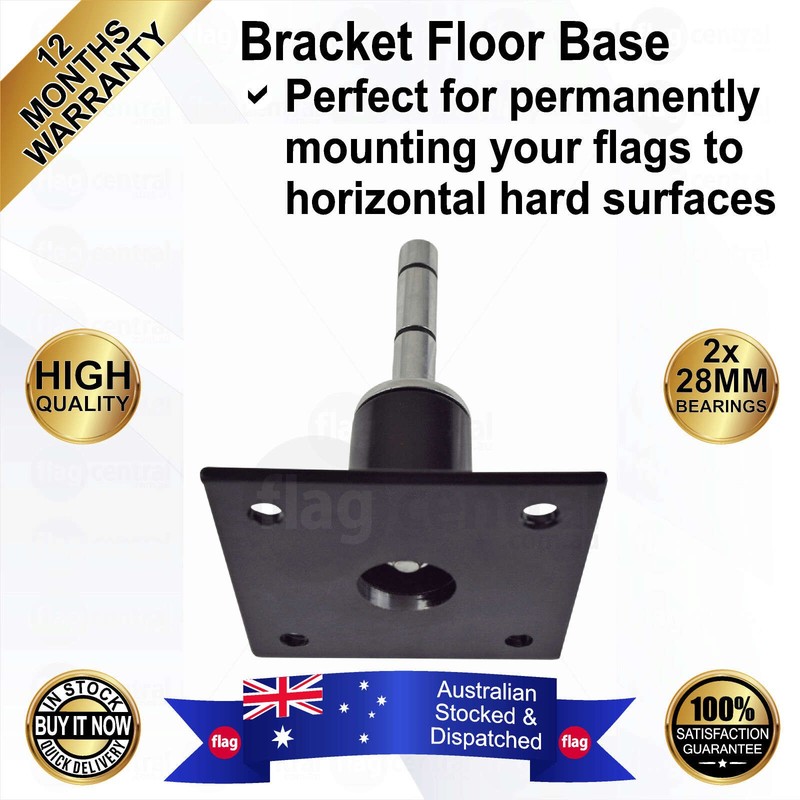 A - Bracket Floor Flag Base - Steel - Double Ball Bearings - Heavy-Duty - 2