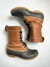 Vintage LL Bean Duck Boots 8" Mens Size 10 W Leather VTG Made in USA Maine