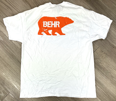 #ad The Home Depot Pro Xtra Behr Bear White T Shirt XL Gildan Heavy Cotton Dominican $16.99