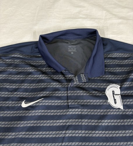Nike Dri-Fit Herren Poloshirt blau gestreift Kurzarm Größe XXL - Bild 5 von 10