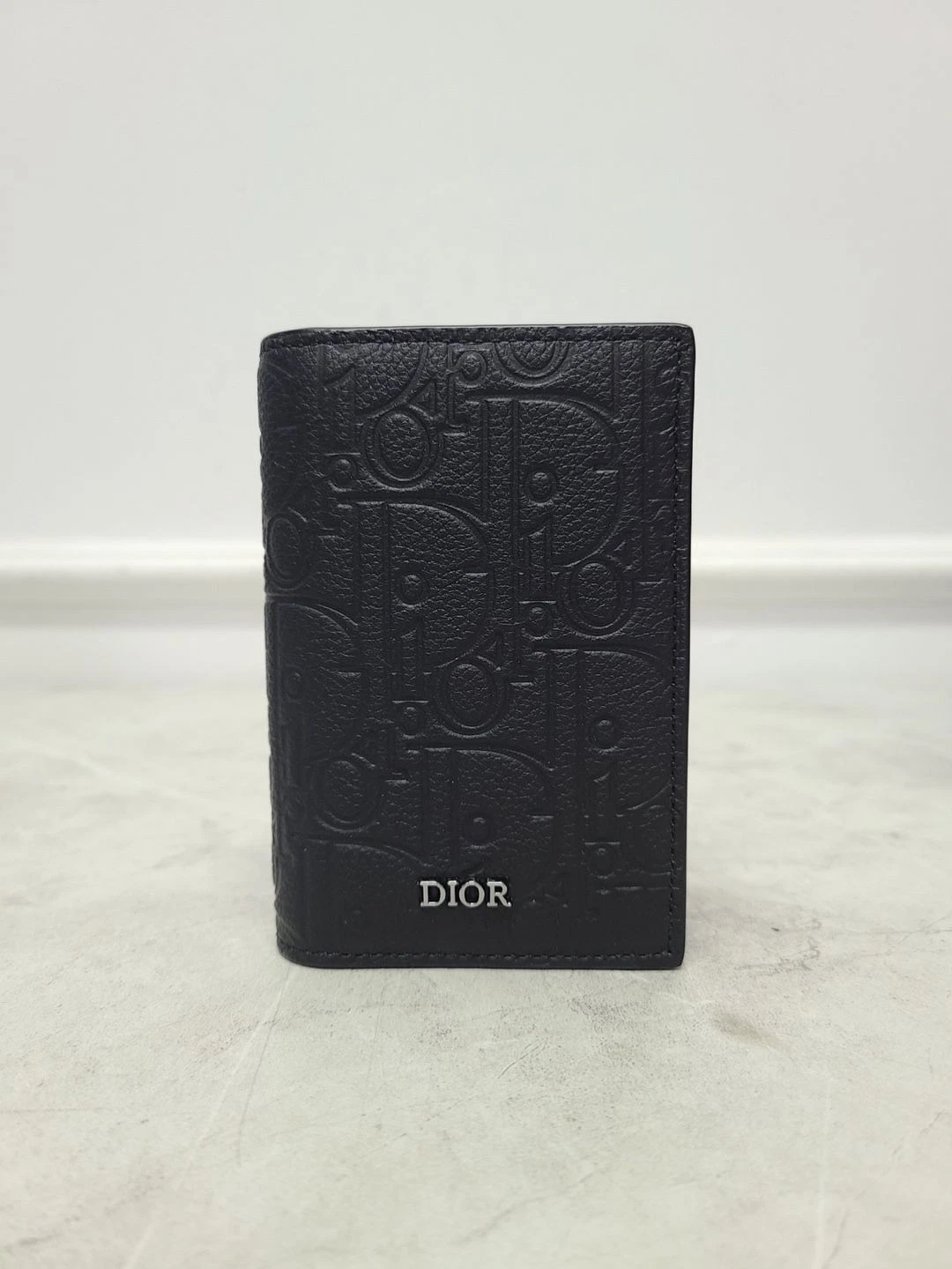 Porte cartes Dior noir oblique graffiti vertical deux plis 132957860