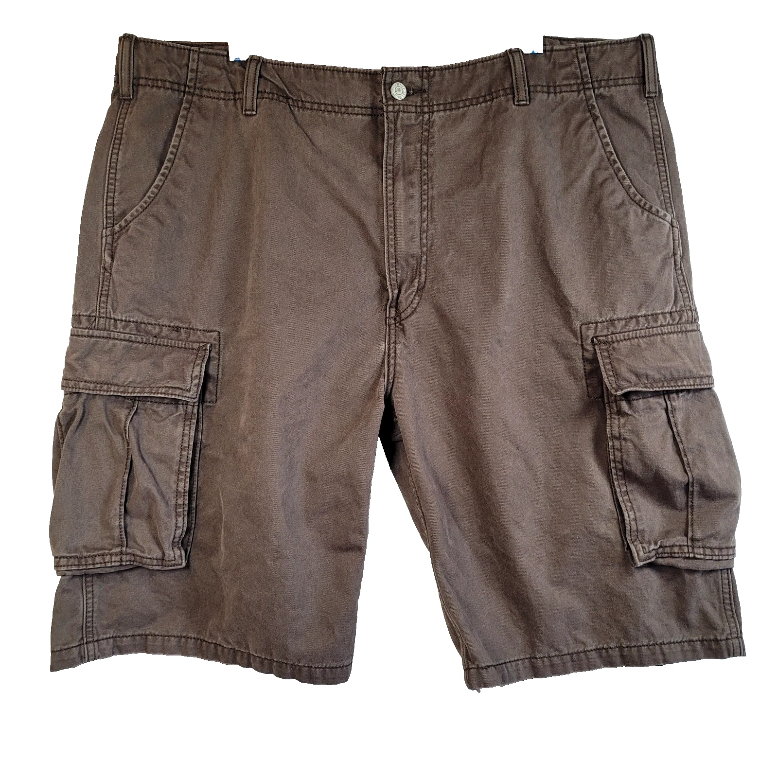 Levi’s Brown Men’s Cargo Shorts Solid Flat 41"W x 11" Snap Pockets Cotton