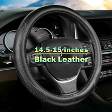 For Mazda CX3 CX5 CX7 & CX9 Genuine Leather Steering Wheel Cover Black 38cm/15''