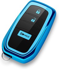 for Toyota Key Fob Cover Car Key Case fits 2026 2025 2024 2023 3 Buttons Blue