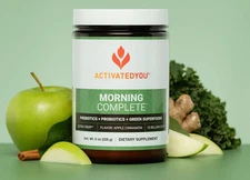 ActivatedYou Morning Complete Apple Cinnamon Daily Gut Health Powder Supplement