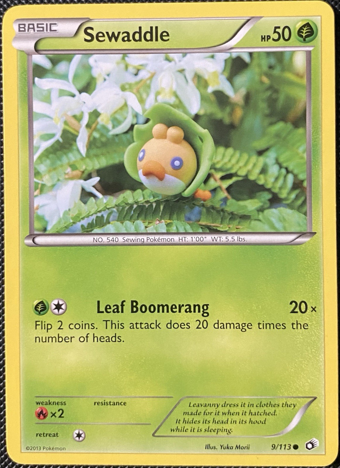 Sewaddle 9/113 Legendary Treasures Regular - Pokémon Card