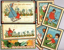 Graphic45 MOTHER GOOSE 9PK HANDCUT 3x4 4x6 EPHEMERA CARDS Double-Sided