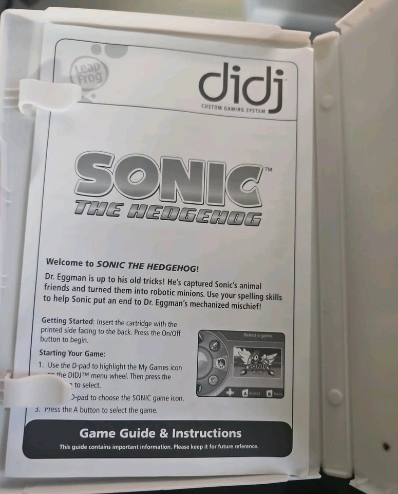 Sonic the Hedgehog 2008 Leapfrog Didj Custom Learning Game complete - Image 4 of 4