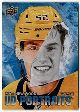 2025-26 Upper Deck Series 1 UD Portraits Matthew Wood #P-27 Predators
