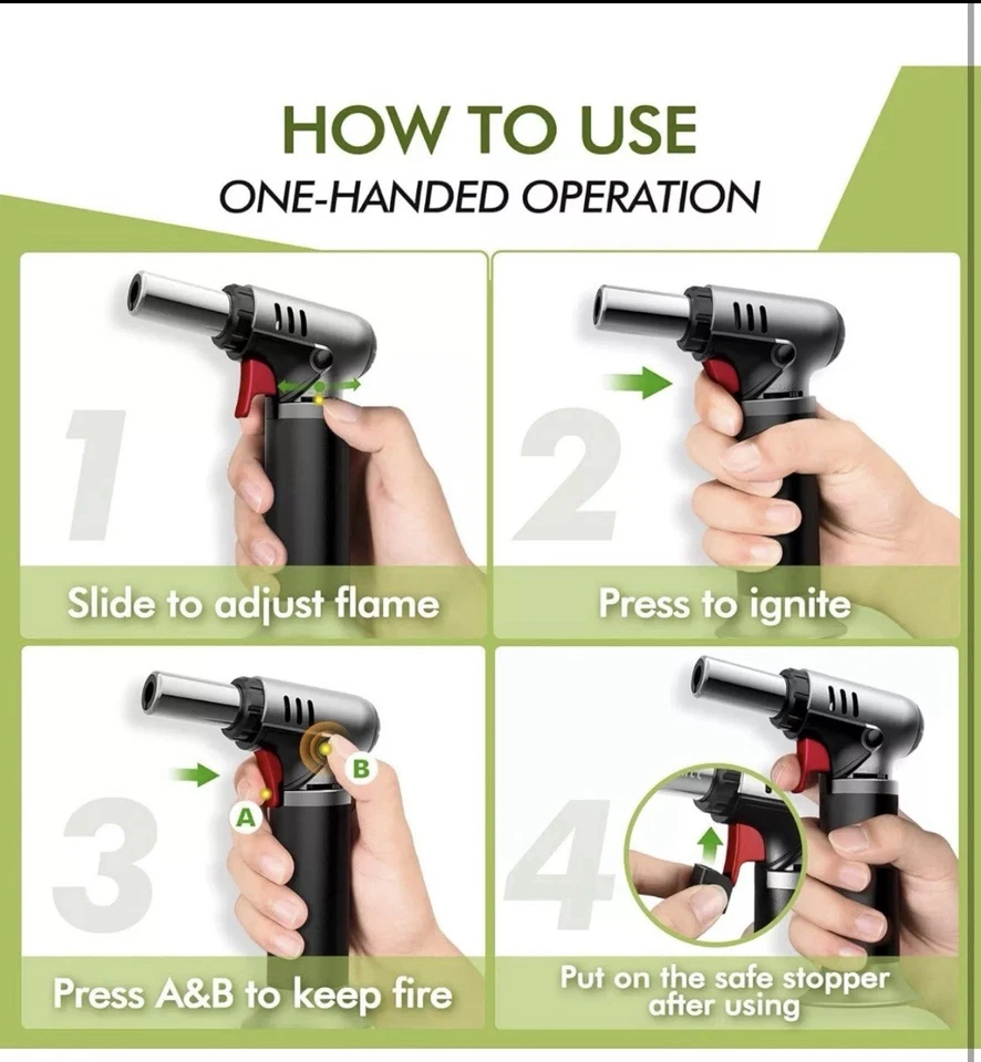 Cooking Torch, Blow Torch with Fuel Gauge, Kitchen Torches - Image 3 of 4