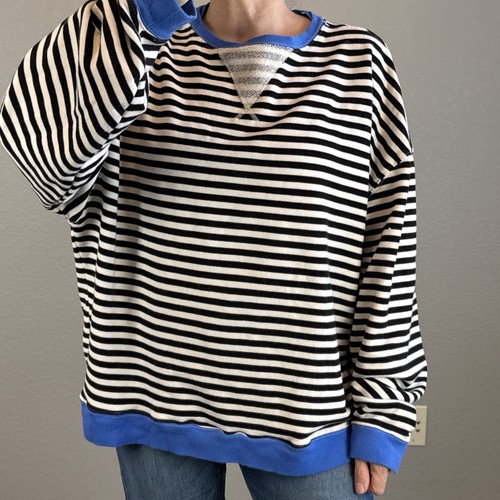 Pull à Capuche We The Free - Rayé Avec Accents Métalliques Et Lacets - Taille L