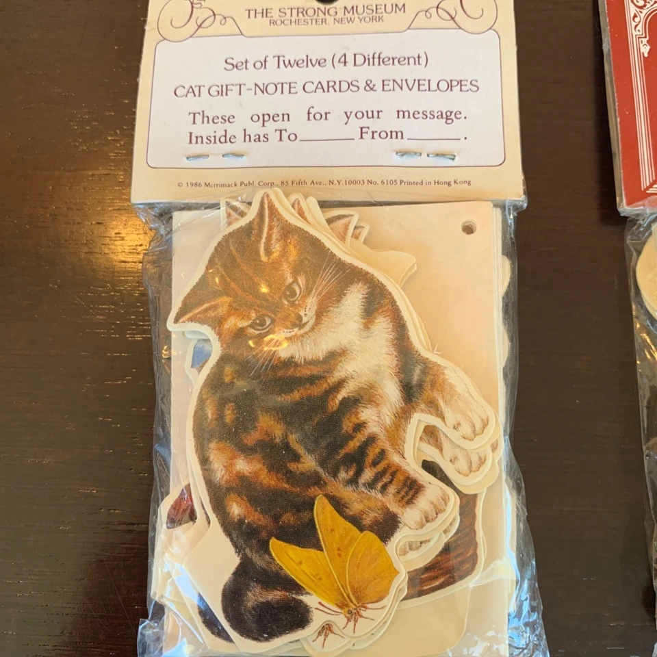 Винтажные штампованные бирки для кошек Dolly с ямочками 2 упаковки по 12 штук Museum Merrimack Craft 1980-е - Изображение 2 из 4