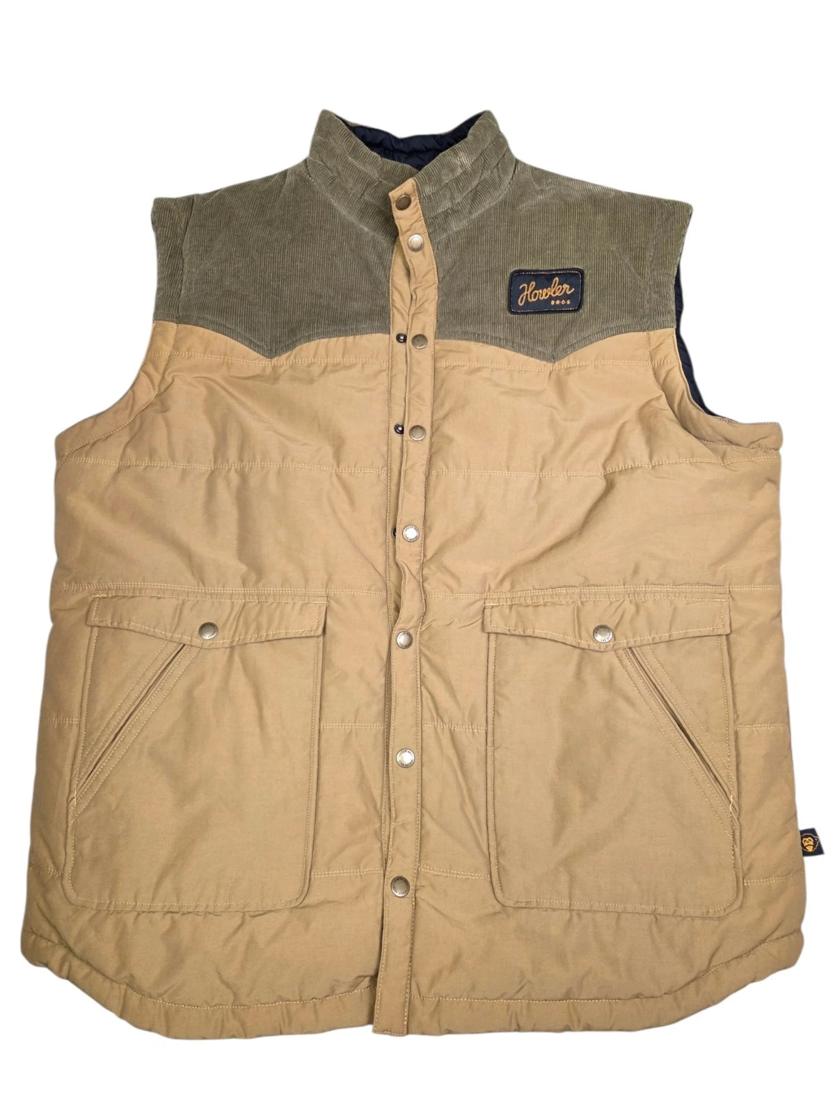 Howler Bros Brown Western Yoke Puffer Rounder Primaloft Size - XL