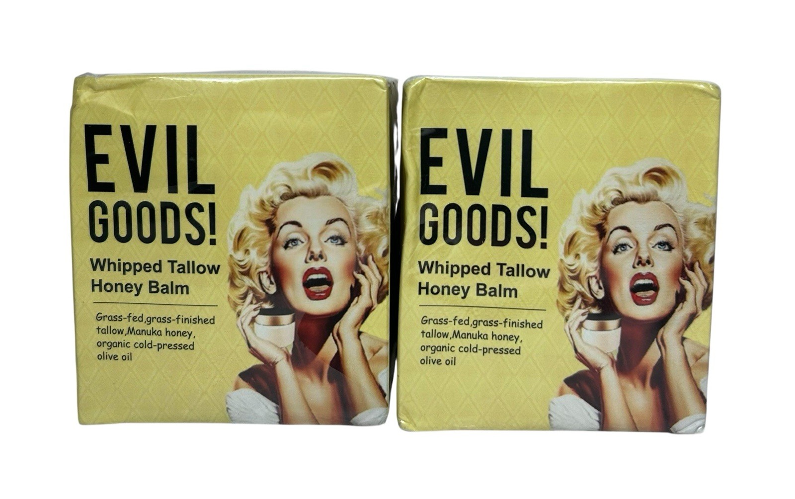 EVIL GOODS Whipped Tallow Honey Balm Anti-Aging Moisturizer - Pack of 2