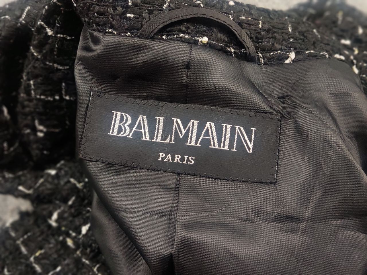 Balmain Paris Authentic Double Breasted black twe… - image 13