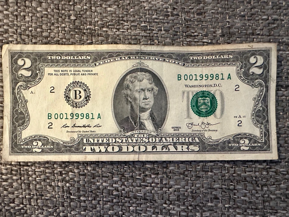 August 1 1999 Birthday Note Fancy Serial Number 08 01 1999 B00199981A - Image 2 of 2