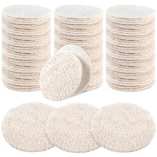 Loofah Exfoliating Face Pads 2.36 Inches Round Natural Loofah Sponge Body Fac...