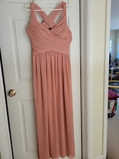 Davids Bridal Bridesmaid's Dress Cameo Pink Formal Gown NWT 