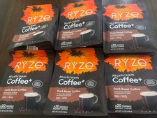 Lot of 6 RYZE Mushroom Coffee 4.2 Oz Bags Organic Drink Mix EXP 02/25/2027