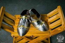 Medieval Knight Sabaton Feet Armor Shoes Steel LARP Warrior Cosplay Costume