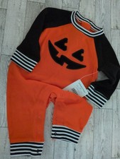 NWT UNISEX Pumpkin Romper Happy Halloween Size 3-6 M FREE SHIPPING