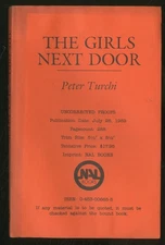 Peter TURCHI / The Girls Next Door Uncorrected Proof 1st 1989
