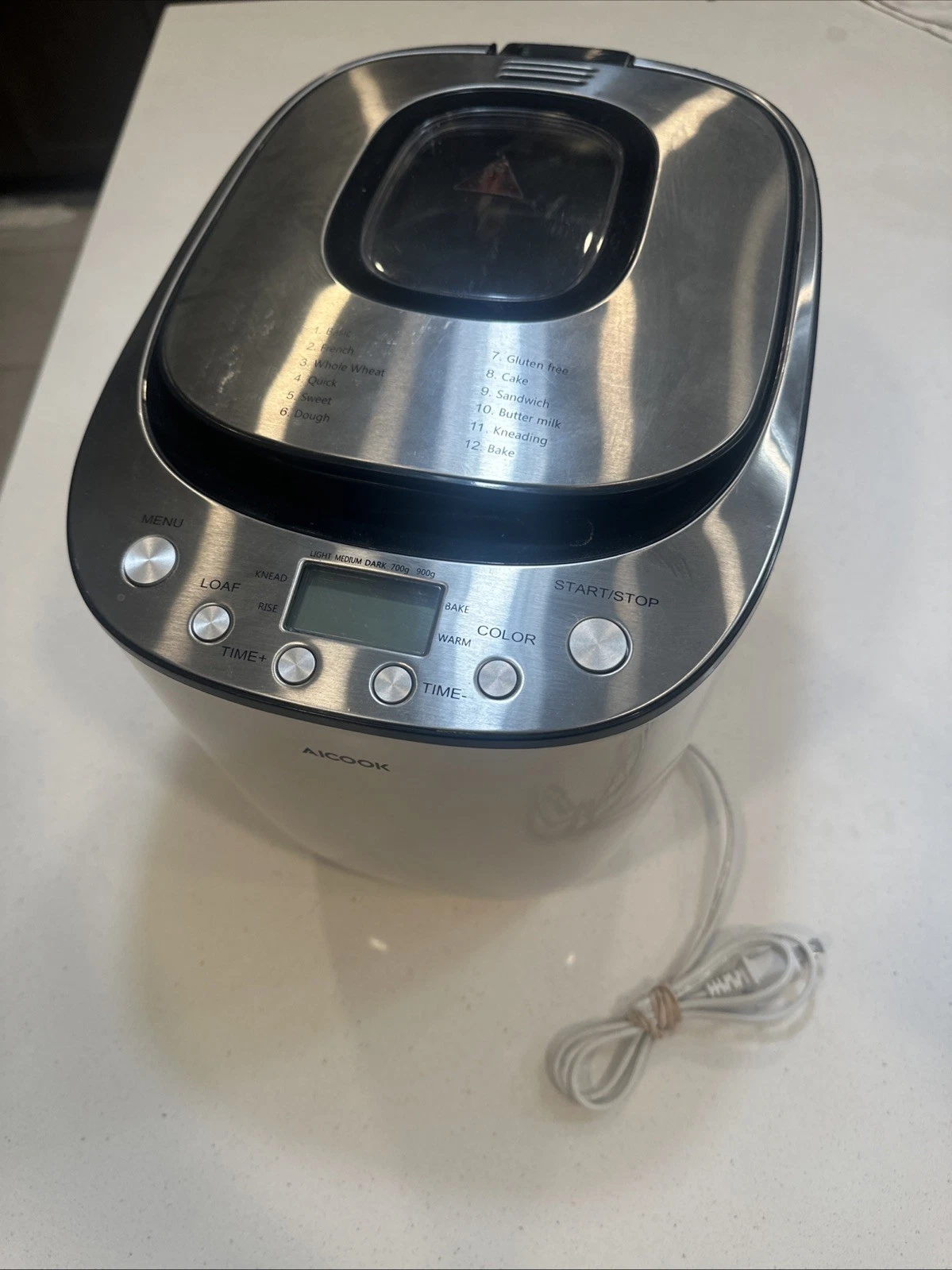 AICOOK Bread Maker - Model BM4406 Condition: Used (only used maybe three times)
