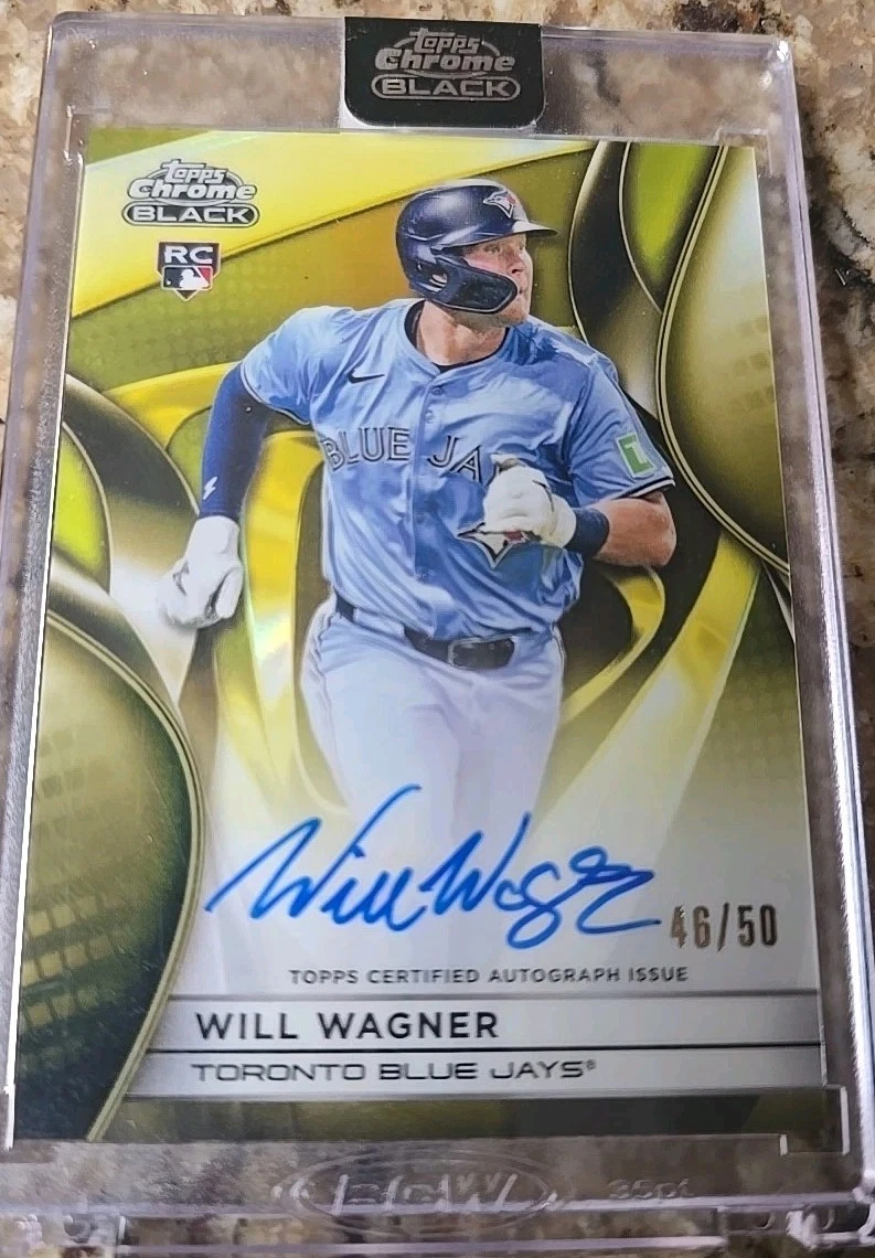 2025 Topps Chrome Black - Autographs Will Wagner #CBA-WW Gold Refractor /50 (AU,