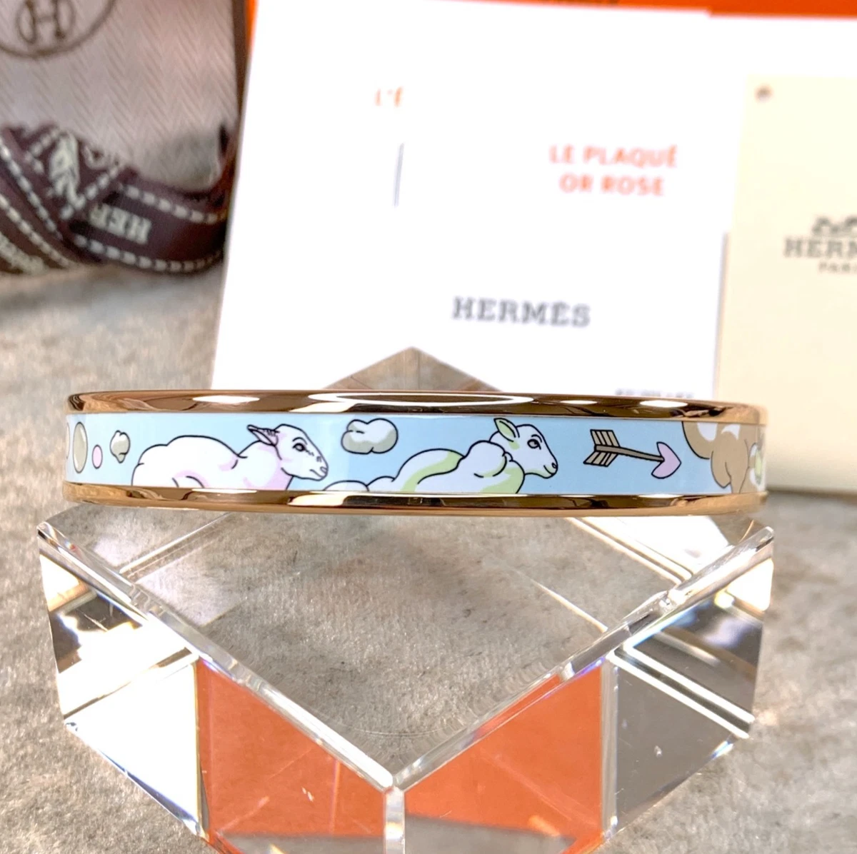 HERMES 青 バングル 専用ボックス付き HERMÈS Blue Fashion Bracelets for sale - eBay