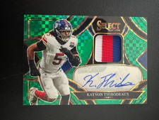 2025 Panini Select Kayvon Thibodeaux Green 3-Color Patch Auto /5 Giants