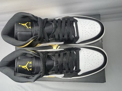 Nike‎ Air Jordan 1 Mid Black University Gold 554724-177 Size 10.5 Steelers Buy Air Jordan 1 Mid  main image 4