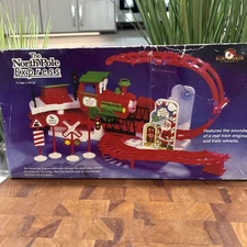 Kurt S Adler The North Pole Express Christmas Train Santa Animated Tested
