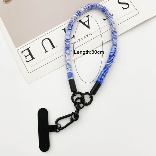 Handwoven Mobile Phone Lanyard Plush Hanging Rope Universal Phone Case Strap - Photo 2 sur 19