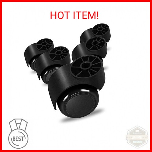 2 Inch Black Silent Stemless Caster,Office Chair Wheels Replacement