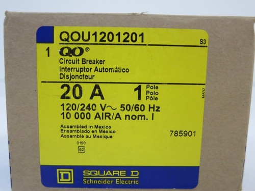Square D QOU1151201 Circuit Breaker 120/240V 50/60HZ - Picture 2 of 5