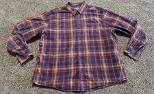 Eddie Bauer Mens Button Down Shirt Size 2XL XXL Classic Fit Plaid Multicolor