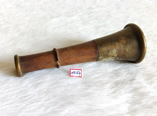 Vintage Handmade Wooden Brass Tobacco Smoking Pipe Tobacciana ...