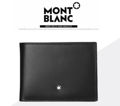 MontBlanc Men's Meisterstuck Black Leather Wallet 6cc #14548