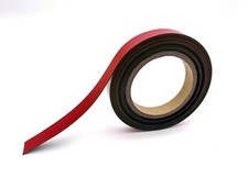 10m Red Magnetic Strip Roll with Dry Wipe Clean Finish - Whiteboard Magnet