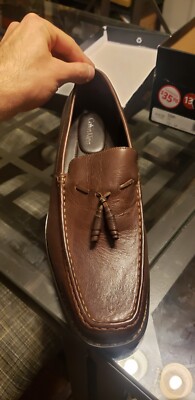 Calvin Klein Men\'s Brown Slip on Bartley Loafers wLogo, Size 12 Calvin Klein Men main image 4