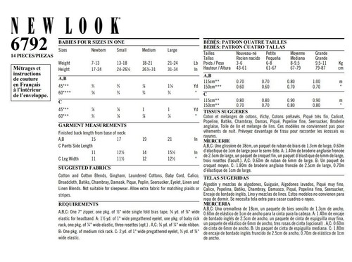 New Look Sewing Pattern 6792 Dress NB-L - Picture 2 of 2