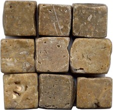 Marble Stone 8mm Marble Travertine Noce 10x10x8